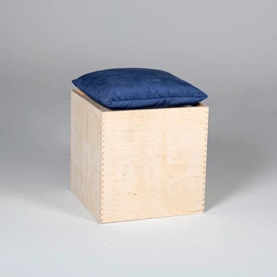 ZERO WASTE POUF BLUE