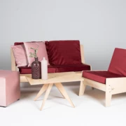 ZERO WASTE CHAIR BURGUND