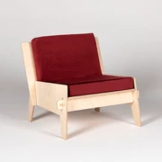 ZERO WASTE CHAIR BURGUND